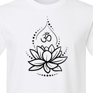 Lotus Flower Yoga T-Shirt, Spiritual Meditation Graphic for Mindful Practice, Instructors and Retreats