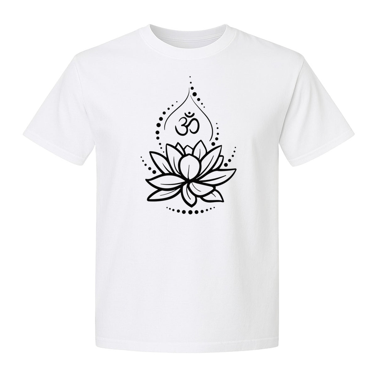 Lotus Flower Yoga T-Shirt, Spiritual Meditation Graphic for Mindful Practice, Instructors and Retreats