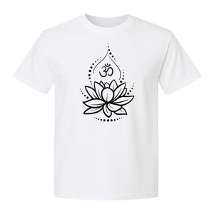 Lotus Flower Yoga T-Shirt, Spiritual Meditation Graphic for Mindful Practice, Instructors and Retreats