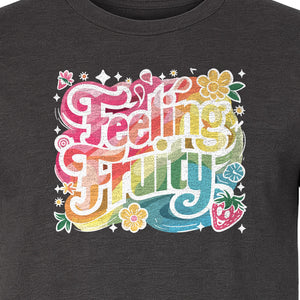 Feeling Fruity Pride T-Shirt, Retro Floral Rainbow Graphic for LGBTQ Community Celebrations