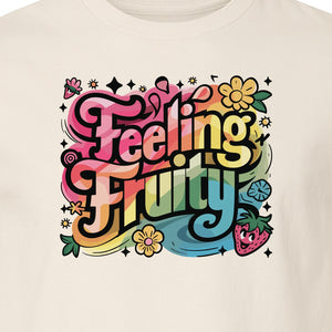 Feeling Fruity Pride T-Shirt, Retro Floral Rainbow Graphic for LGBTQ Community Celebrations