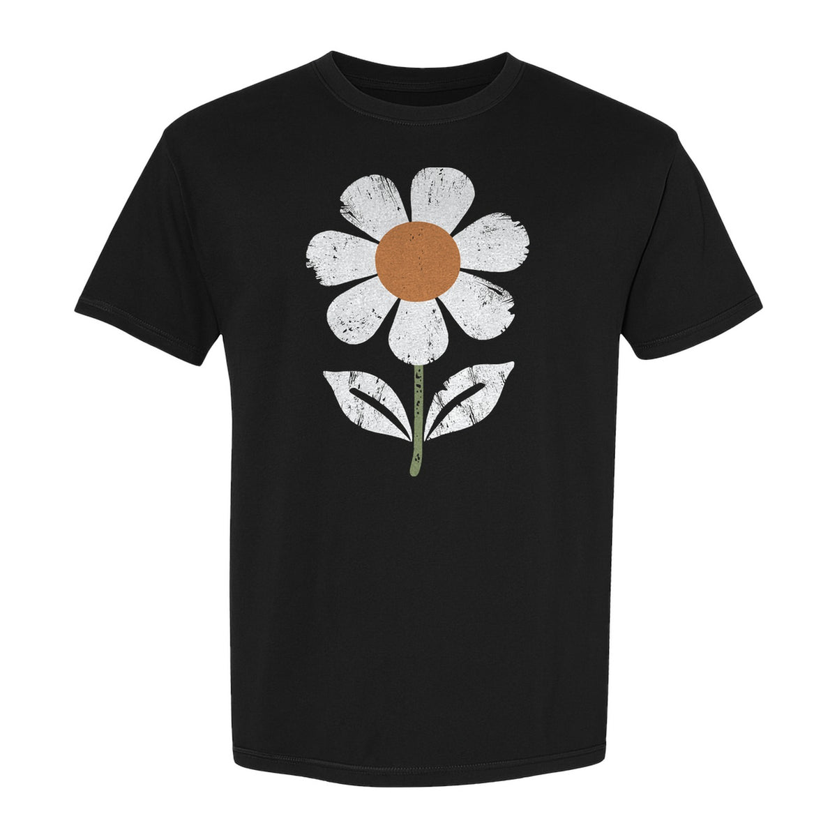 Flower T-Shirt, Distressed White Daisy Botanical Graphic Tee for Plant Lovers and Garden Gifts
