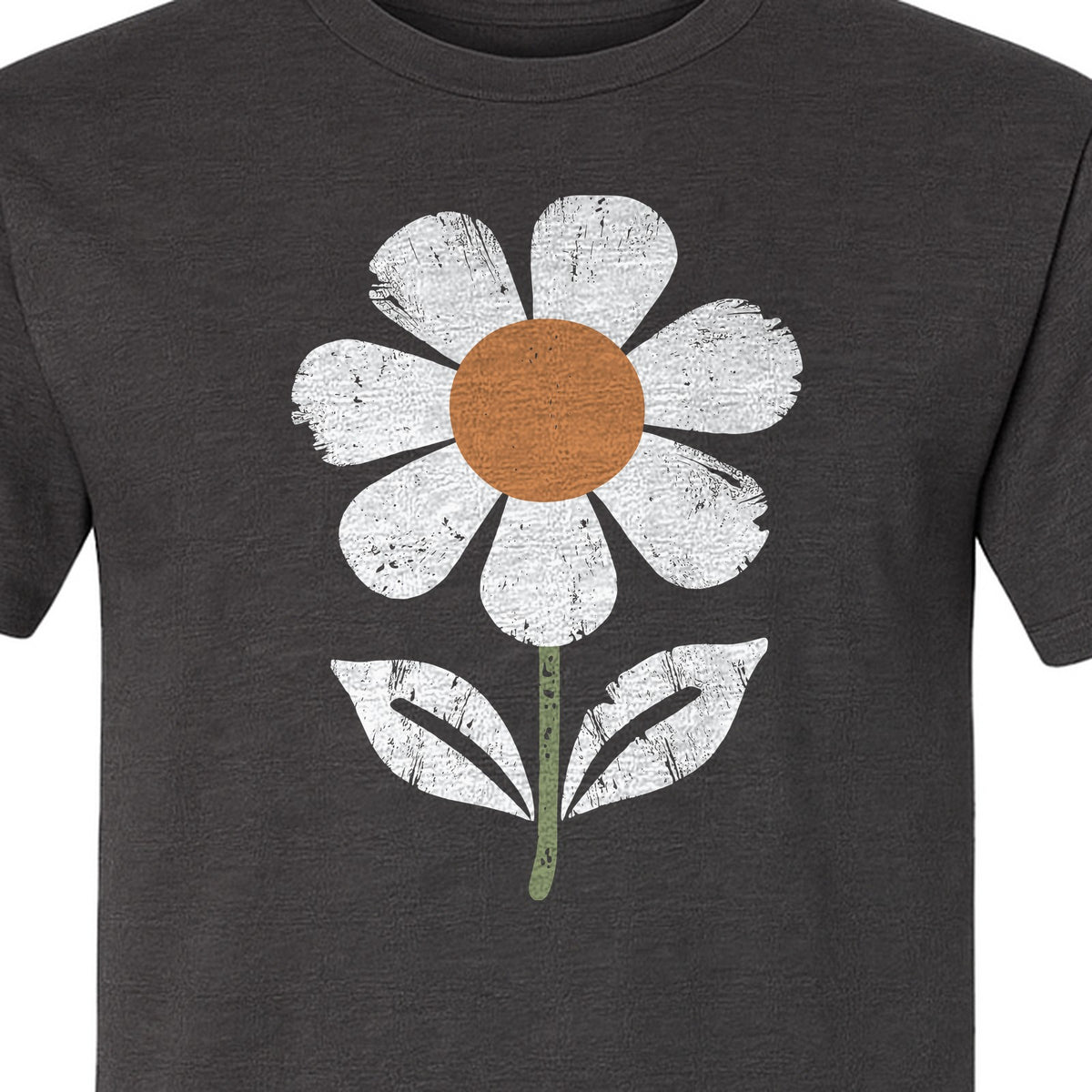 Flower T-Shirt, Distressed White Daisy Botanical Graphic Tee for Plant Lovers and Garden Gifts