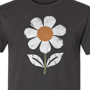 Flower T-Shirt, Distressed White Daisy Botanical Graphic Tee for Plant Lovers and Garden Gifts