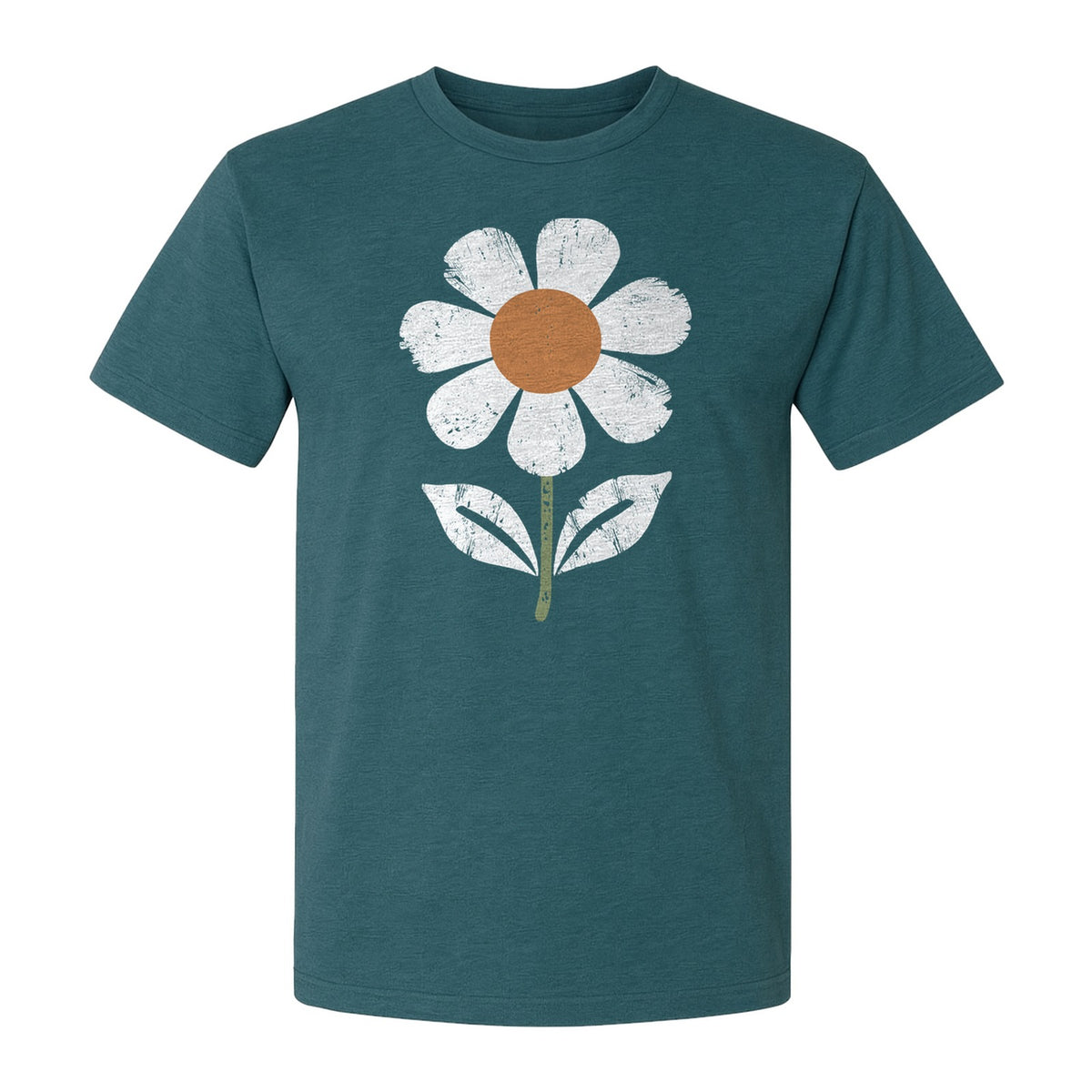 Flower T-Shirt, Distressed White Daisy Botanical Graphic Tee for Plant Lovers and Garden Gifts