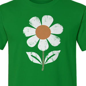 Flower T-Shirt, Distressed White Daisy Botanical Graphic Tee for Plant Lovers and Garden Gifts