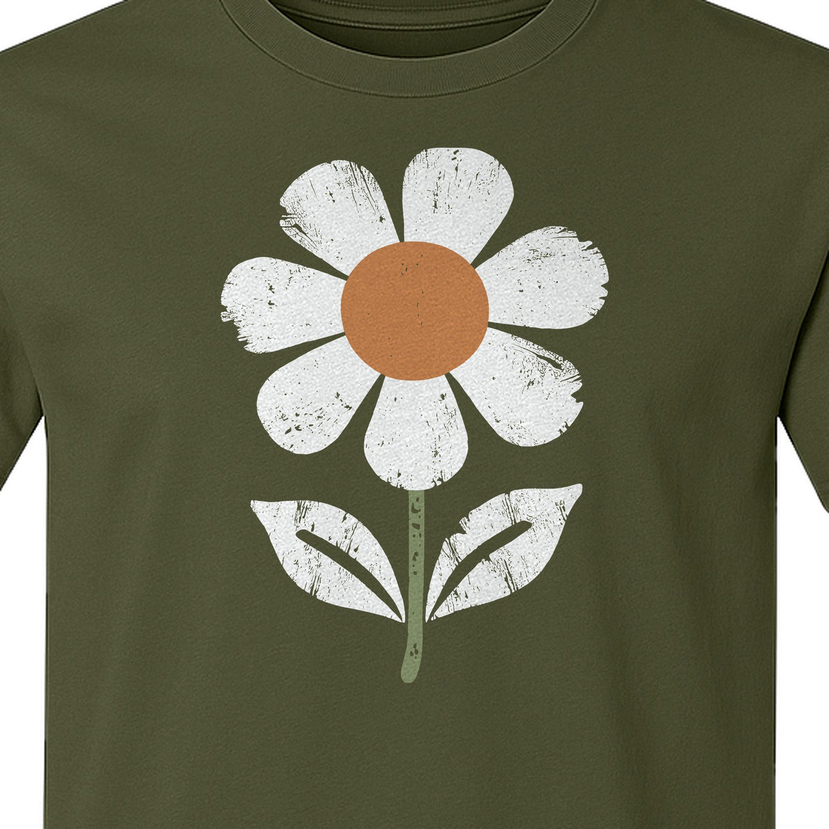 Flower T-Shirt, Distressed White Daisy Botanical Graphic Tee for Plant Lovers and Garden Gifts
