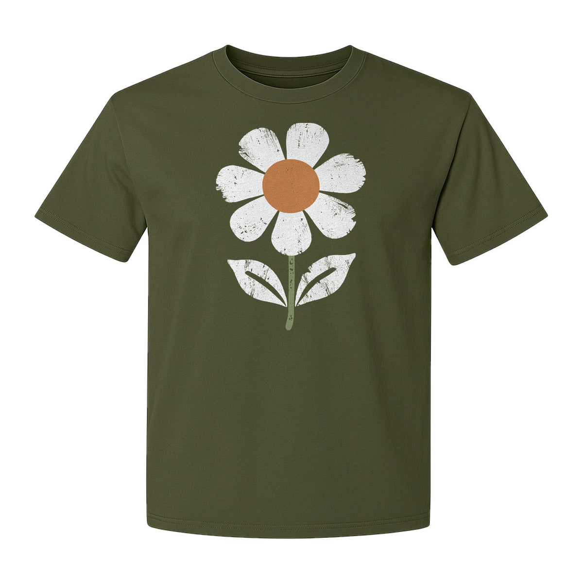 Flower T-Shirt, Distressed White Daisy Botanical Graphic Tee for Plant Lovers and Garden Gifts