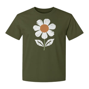 Flower T-Shirt, Distressed White Daisy Botanical Graphic Tee for Plant Lovers and Garden Gifts