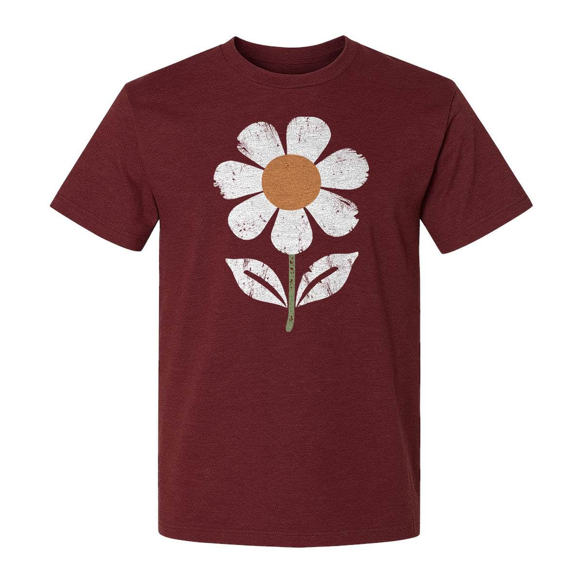 Flower T-Shirt, Distressed White Daisy Botanical Graphic Tee for Plant Lovers and Garden Gifts