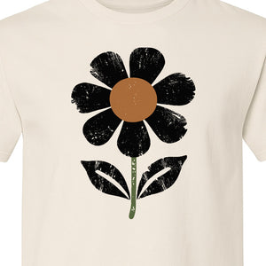Flower T-Shirt, Distressed White Daisy Botanical Graphic Tee for Plant Lovers and Garden Gifts