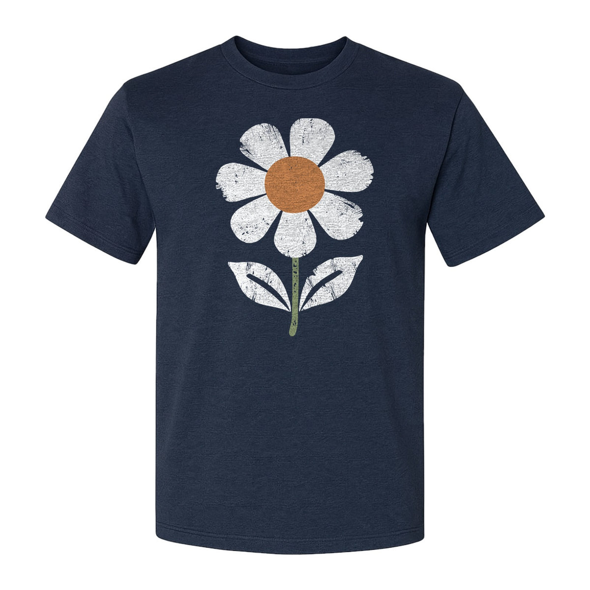 Flower T-Shirt, Distressed White Daisy Botanical Graphic Tee for Plant Lovers and Garden Gifts