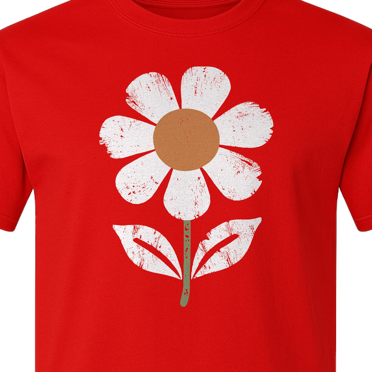 Flower T-Shirt, Distressed White Daisy Botanical Graphic Tee for Plant Lovers and Garden Gifts