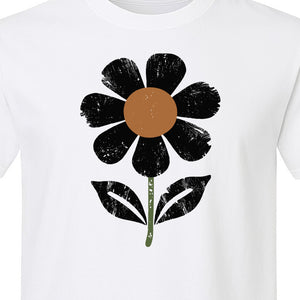 Flower T-Shirt, Distressed White Daisy Botanical Graphic Tee for Plant Lovers and Garden Gifts