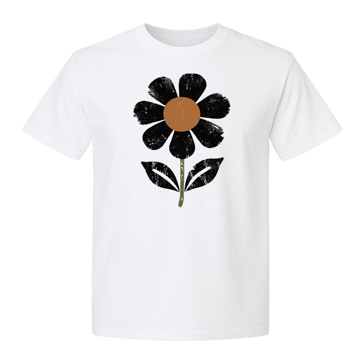 Flower T-Shirt, Distressed White Daisy Botanical Graphic Tee for Plant Lovers and Garden Gifts