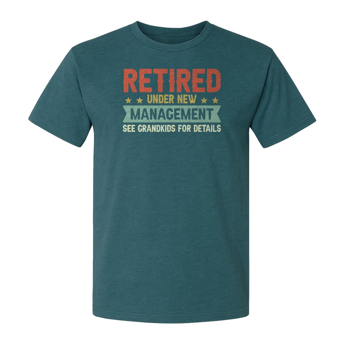 Grandpa T-Shirt, Retired Under New Management Design for Father's Day and Grandfather Gifts