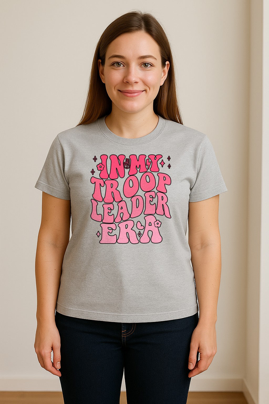 In My Troop Leader Era T-Shirt, Retro Bubbly Lettering Design for Summer Camp and Outdoor Adventure Groups