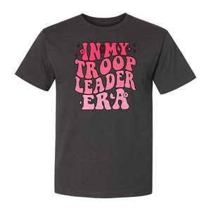 In My Troop Leader Era T-Shirt, Retro Bubbly Lettering Design for Summer Camp and Outdoor Adventure Groups