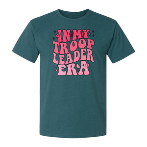 In My Troop Leader Era T-Shirt, Retro Bubbly Lettering Design for Summer Camp and Outdoor Adventure Groups