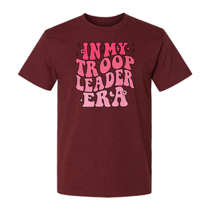 In My Troop Leader Era T-Shirt, Retro Bubbly Lettering Design for Summer Camp and Outdoor Adventure Groups