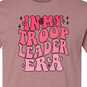 In My Troop Leader Era T-Shirt, Retro Bubbly Lettering Design for Summer Camp and Outdoor Adventure Groups