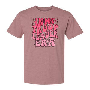 In My Troop Leader Era T-Shirt, Retro Bubbly Lettering Design for Summer Camp and Outdoor Adventure Groups