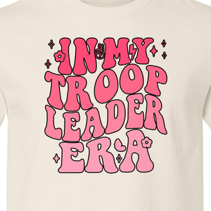 In My Troop Leader Era T-Shirt, Retro Bubbly Lettering Design for Summer Camp and Outdoor Adventure Groups