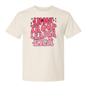 In My Troop Leader Era T-Shirt, Retro Bubbly Lettering Design for Summer Camp and Outdoor Adventure Groups