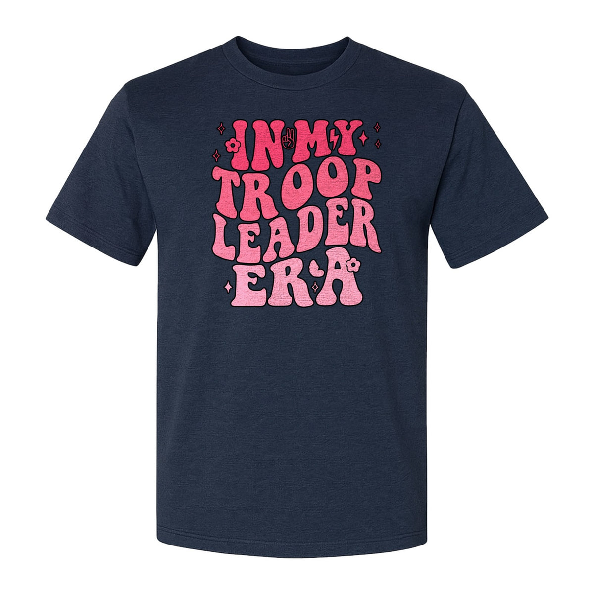 In My Troop Leader Era T-Shirt, Retro Bubbly Lettering Design for Summer Camp and Outdoor Adventure Groups