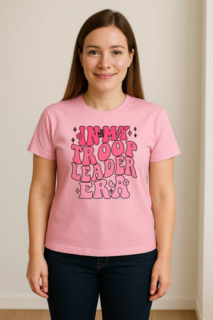In My Troop Leader Era T-Shirt, Retro Bubbly Lettering Design for Summer Camp and Outdoor Adventure Groups