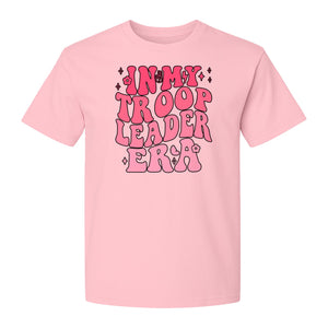In My Troop Leader Era T-Shirt, Retro Bubbly Lettering Design for Summer Camp and Outdoor Adventure Groups