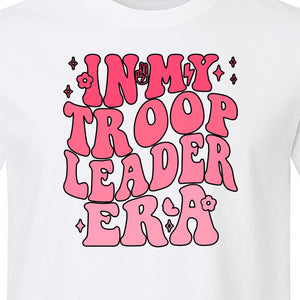In My Troop Leader Era T-Shirt, Retro Bubbly Lettering Design for Summer Camp and Outdoor Adventure Groups