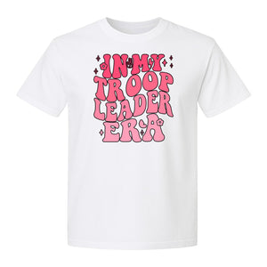 In My Troop Leader Era T-Shirt, Retro Bubbly Lettering Design for Summer Camp and Outdoor Adventure Groups
