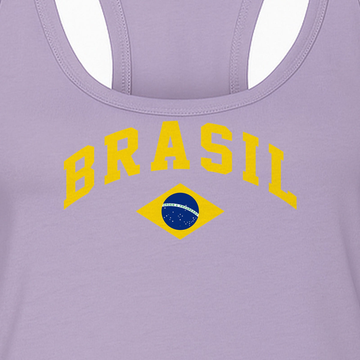 Brazil Flag Women's Racerback Tank Top, Brazilian Heritage Graphic for Cultural Celebrations and Summer Outings