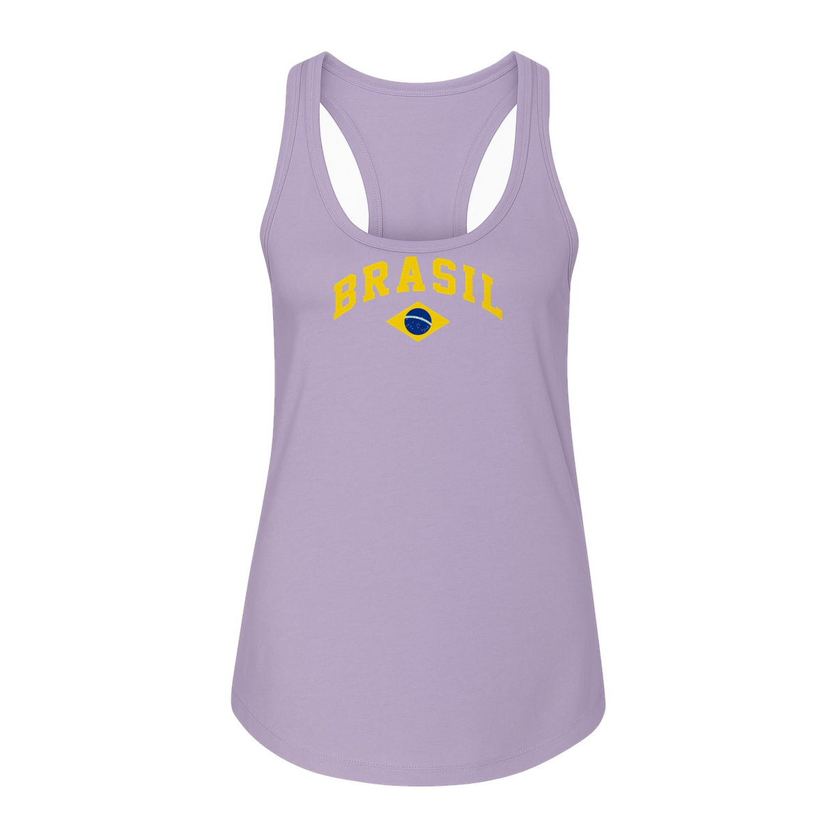 Brazil Flag Women's Racerback Tank Top, Brazilian Heritage Graphic for Cultural Celebrations and Summer Outings
