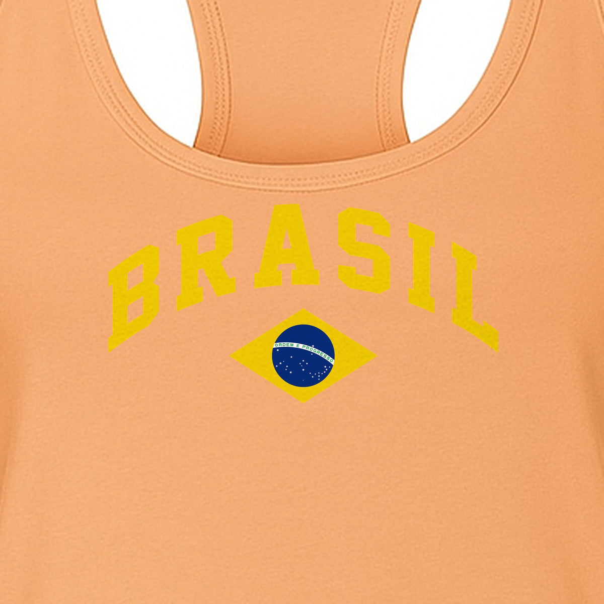 Brazil Flag Women's Racerback Tank Top, Brazilian Heritage Graphic for Cultural Celebrations and Summer Outings