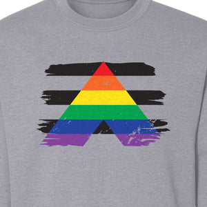 Rainbow Ally Sweatshirt, LGBTQ Pride Support Crewneck for Allies, Community Events and Everyday Wear