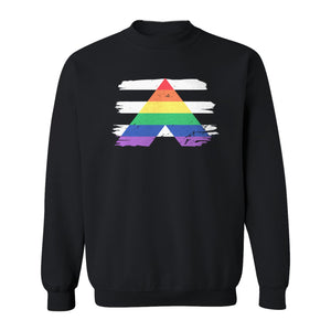 Rainbow Ally Sweatshirt, LGBTQ Pride Support Crewneck for Allies, Community Events and Everyday Wear