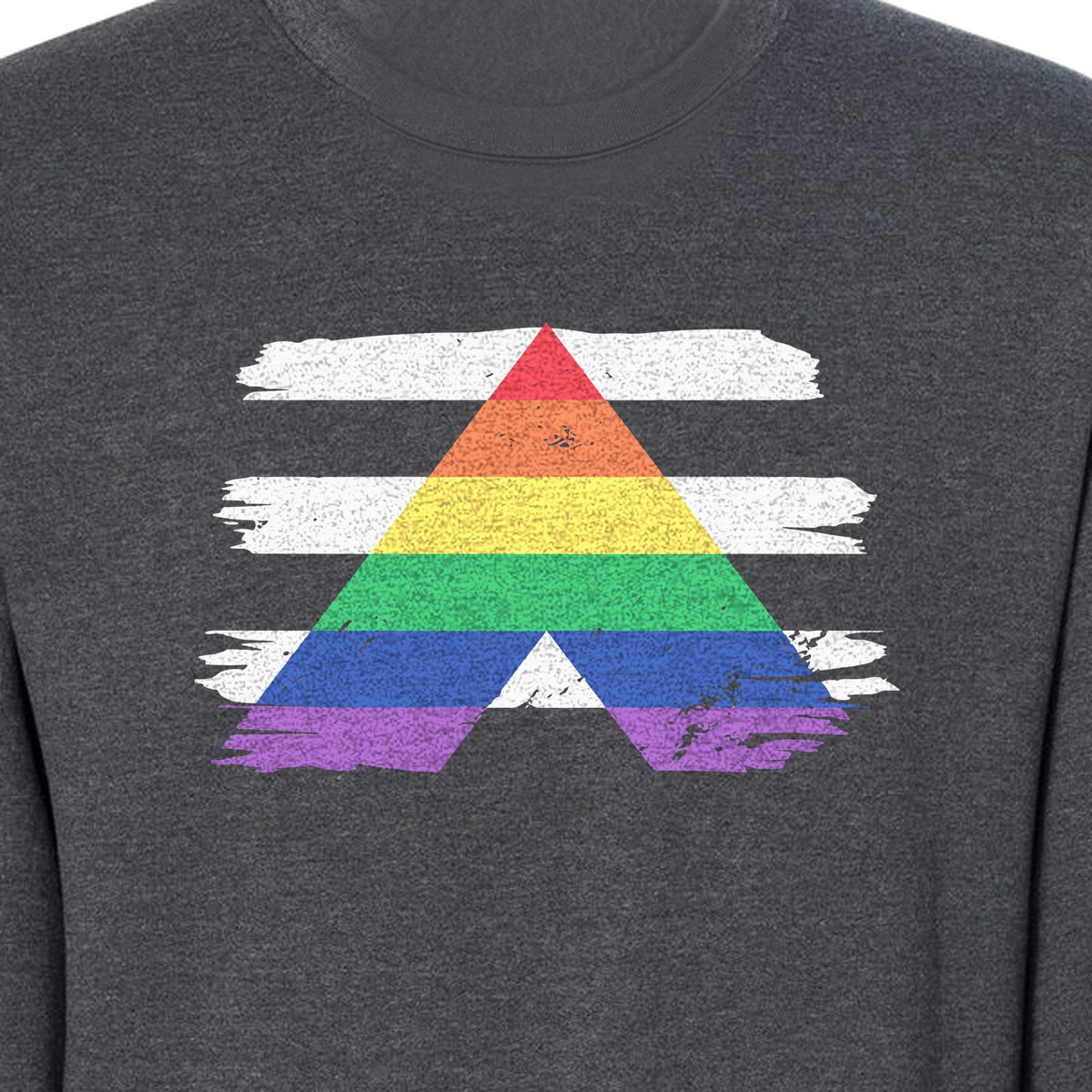 Rainbow Ally Sweatshirt, LGBTQ Pride Support Crewneck for Allies, Community Events and Everyday Wear