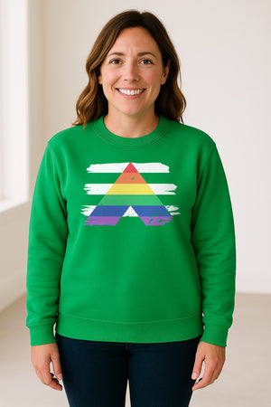Rainbow Ally Sweatshirt, LGBTQ Pride Support Crewneck for Allies, Community Events and Everyday Wear