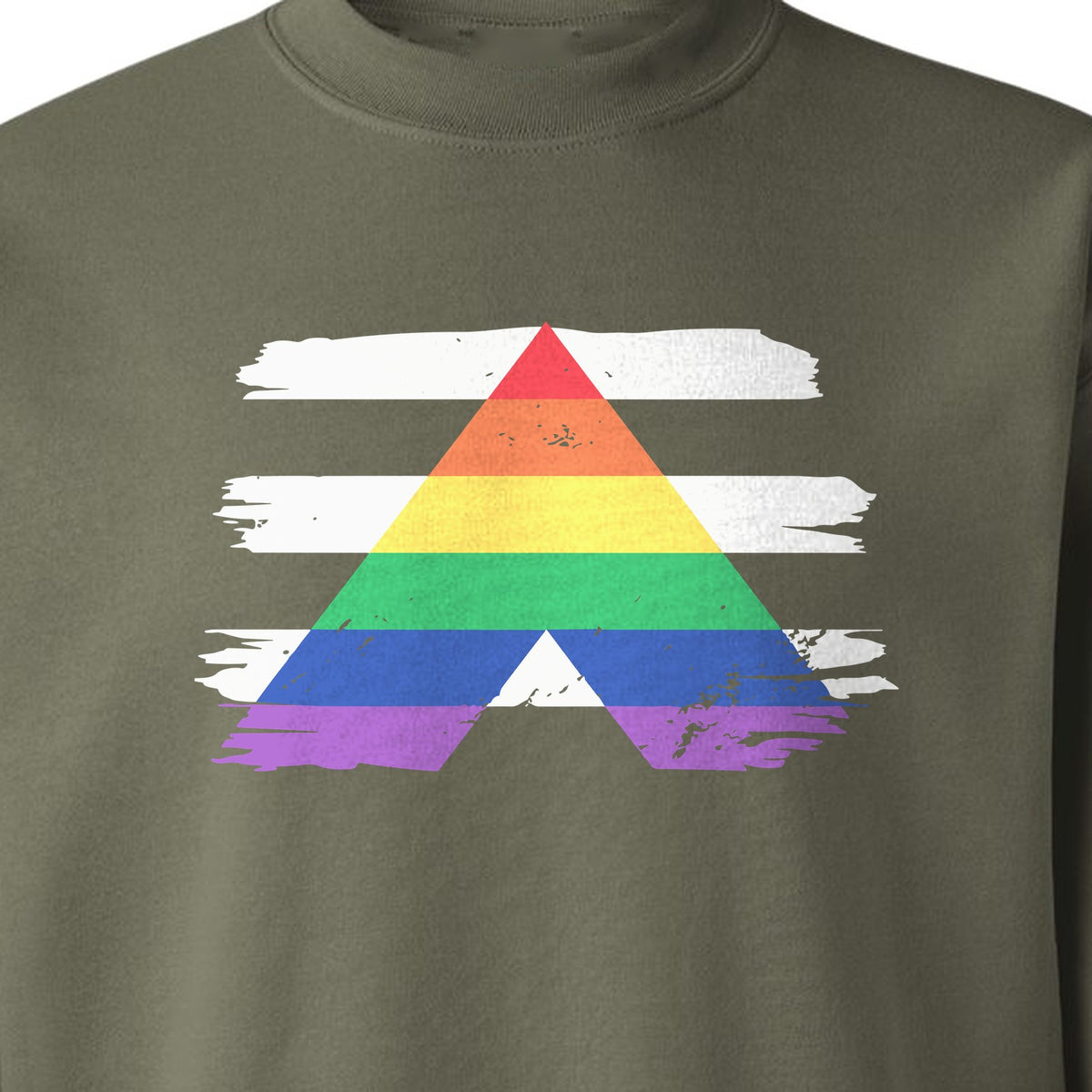 Rainbow Ally Sweatshirt, LGBTQ Pride Support Crewneck for Allies, Community Events and Everyday Wear