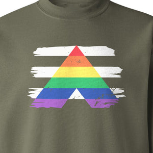 Rainbow Ally Sweatshirt, LGBTQ Pride Support Crewneck for Allies, Community Events and Everyday Wear