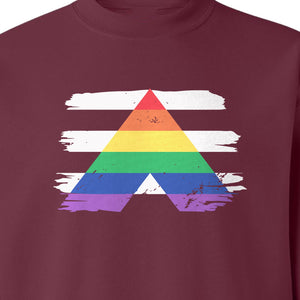 Rainbow Ally Sweatshirt, LGBTQ Pride Support Crewneck for Allies, Community Events and Everyday Wear