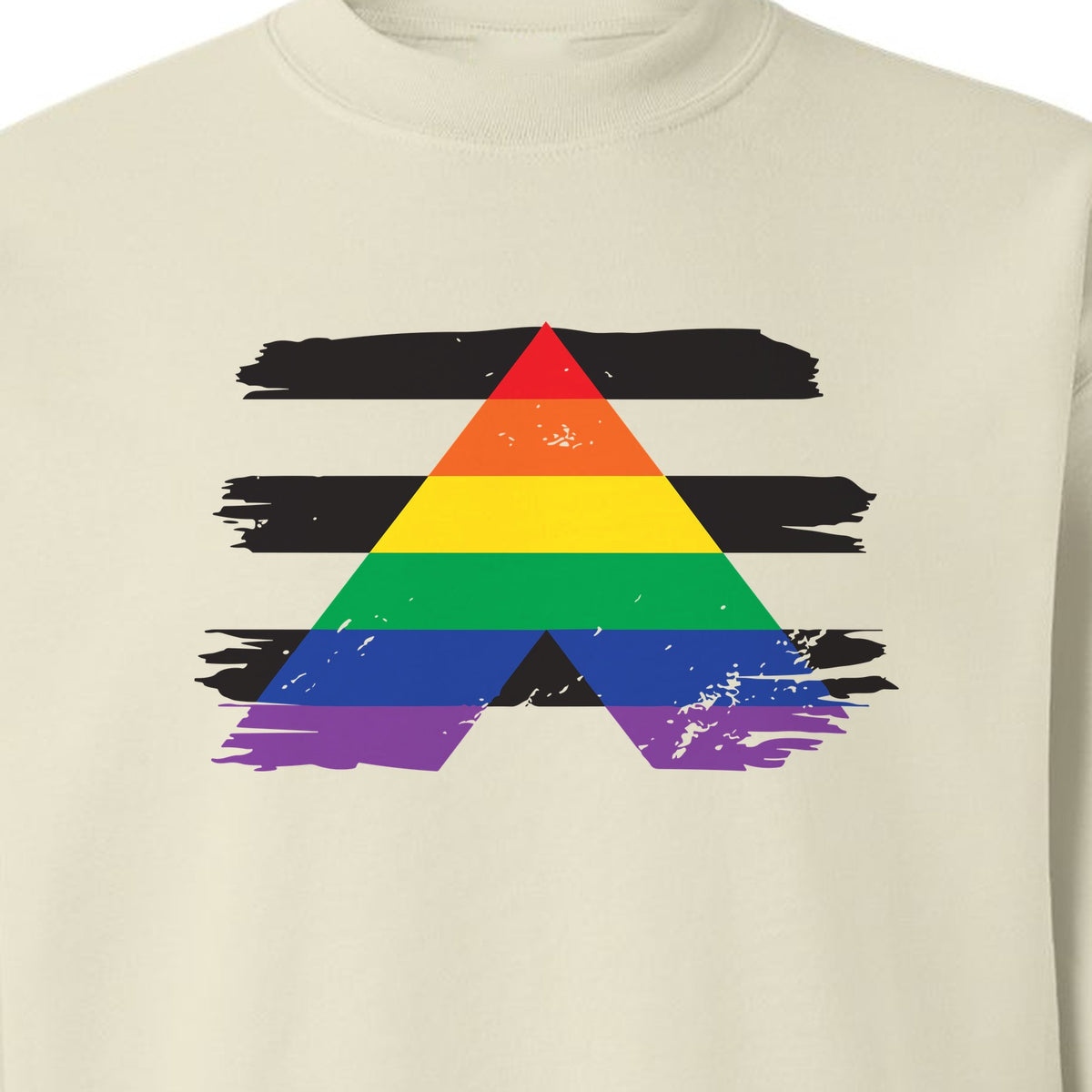 Rainbow Ally Sweatshirt, LGBTQ Pride Support Crewneck for Allies, Community Events and Everyday Wear