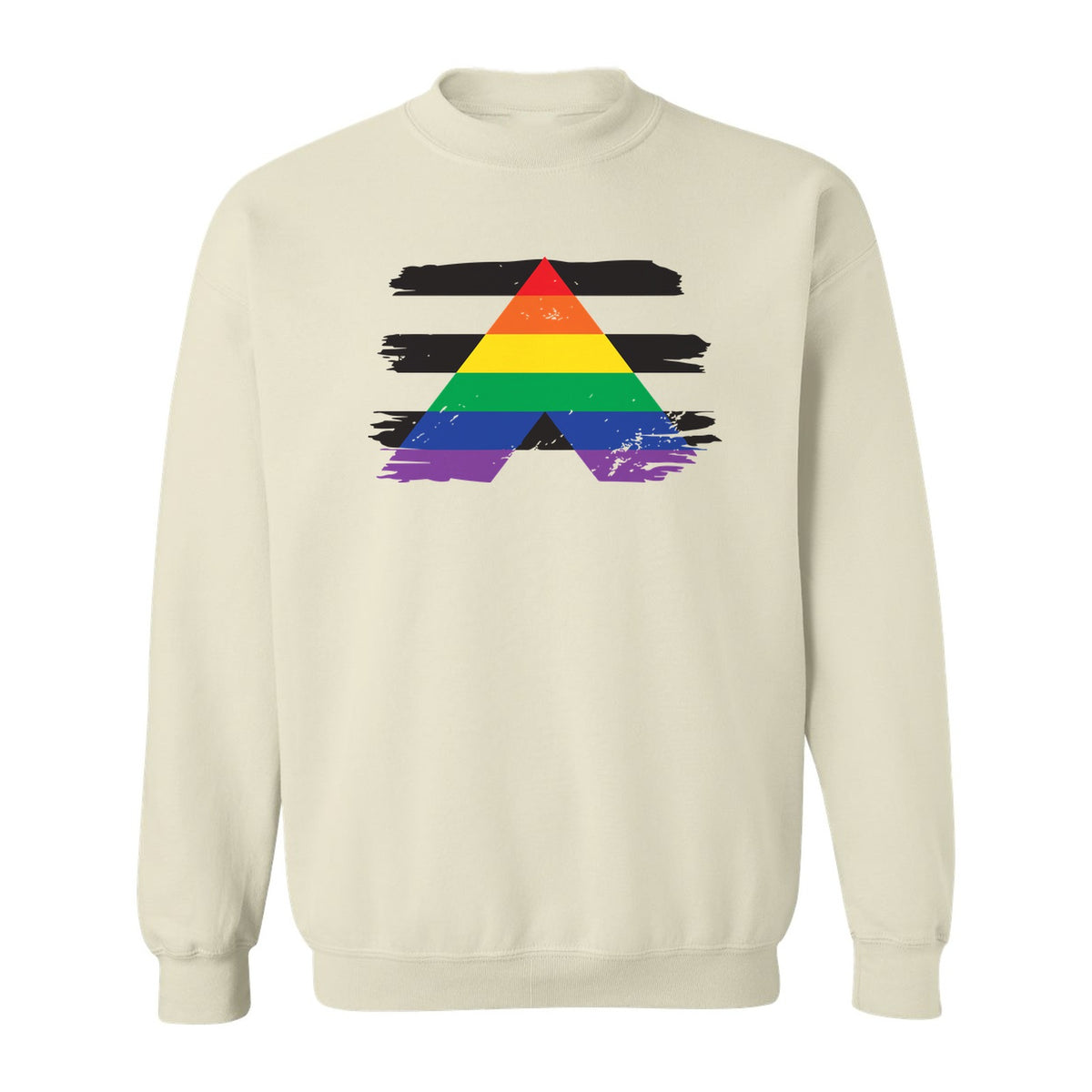 Rainbow Ally Sweatshirt, LGBTQ Pride Support Crewneck for Allies, Community Events and Everyday Wear