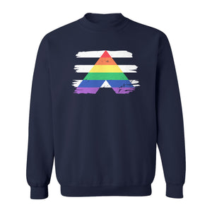 Rainbow Ally Sweatshirt, LGBTQ Pride Support Crewneck for Allies, Community Events and Everyday Wear