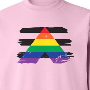 Rainbow Ally Sweatshirt, LGBTQ Pride Support Crewneck for Allies, Community Events and Everyday Wear