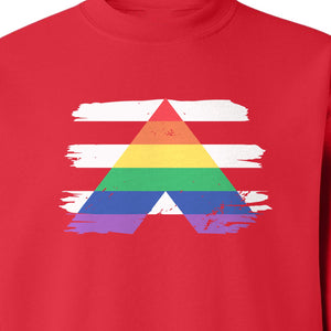 Rainbow Ally Sweatshirt, LGBTQ Pride Support Crewneck for Allies, Community Events and Everyday Wear