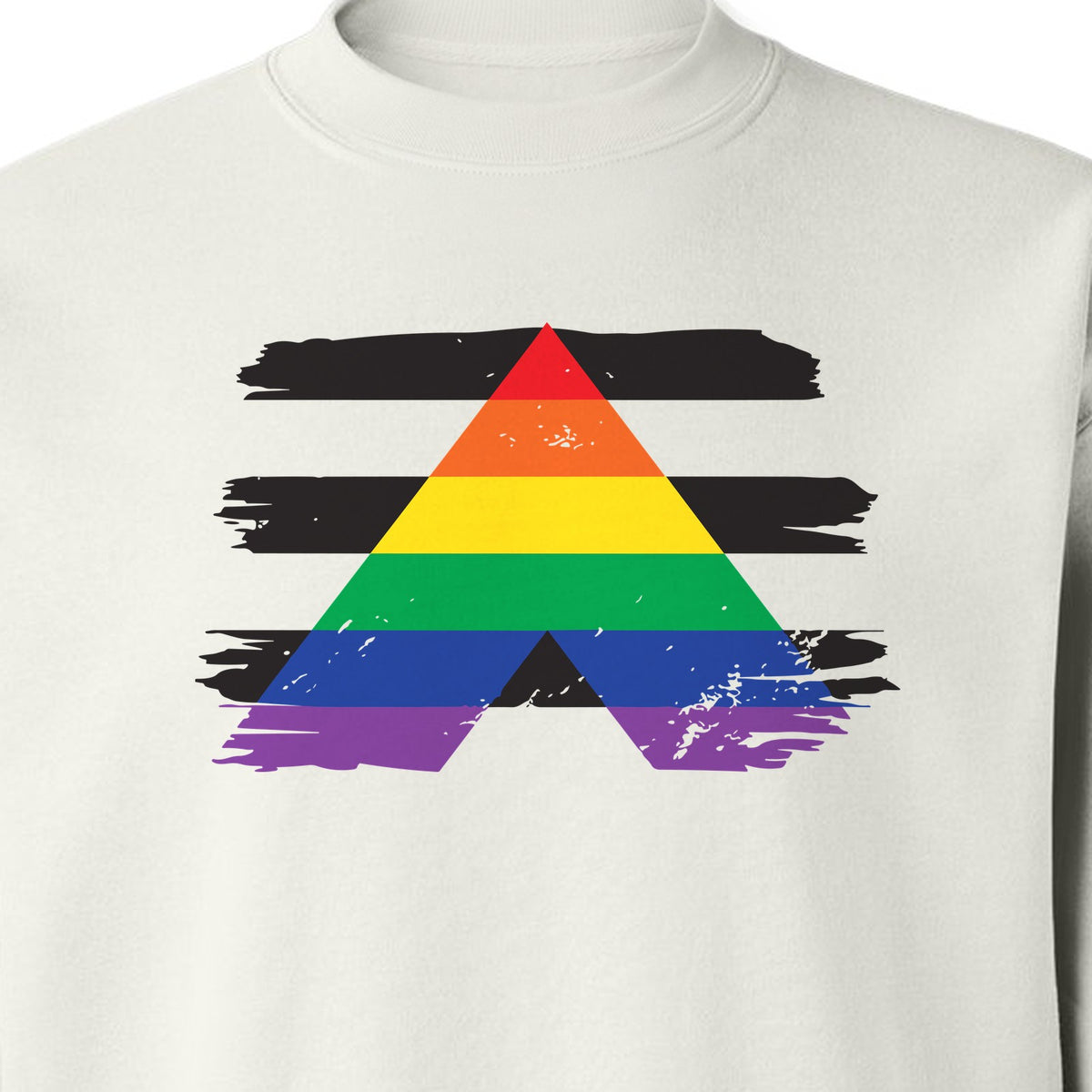 Rainbow Ally Sweatshirt, LGBTQ Pride Support Crewneck for Allies, Community Events and Everyday Wear