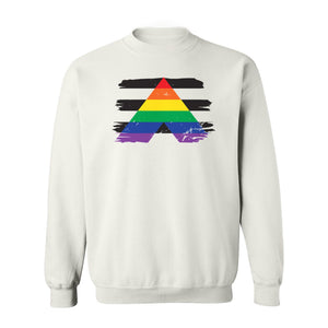 Rainbow Ally Sweatshirt, LGBTQ Pride Support Crewneck for Allies, Community Events and Everyday Wear